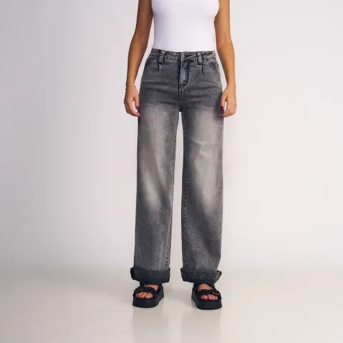 Jeans Wide Basta Deconstruida