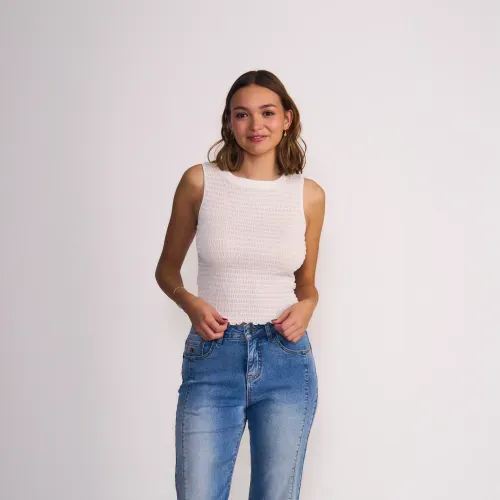 Polera Sin Mangas Street Core Panal de Abeja