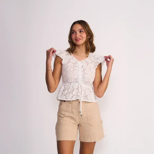 Blusa Pure Nature Mangas Volantes