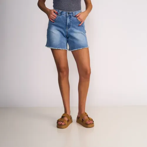 Short Wide Denim Destroyed