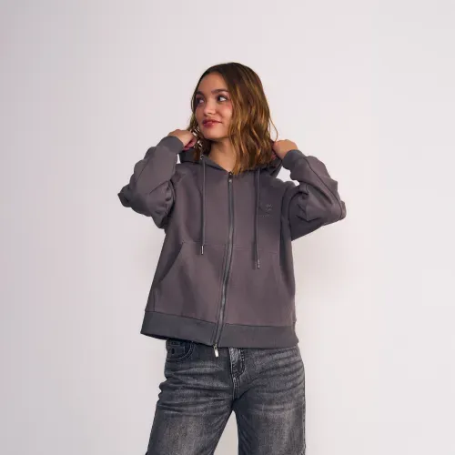 Polerón Hoodie Raglan Full Zipper Parche Frontal