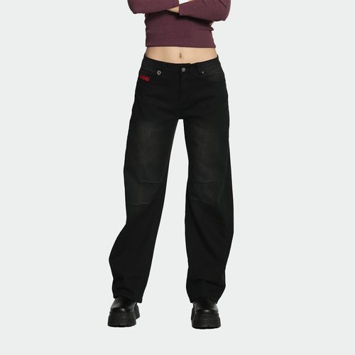 Pantalón Barrel Black Garment Dye