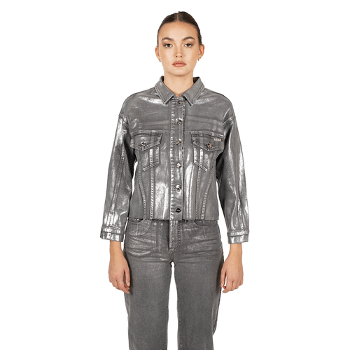 Chaqueta Denim Glossy Silver Effect