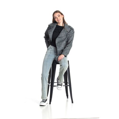 Chaqueta PU Biker Loose Fit