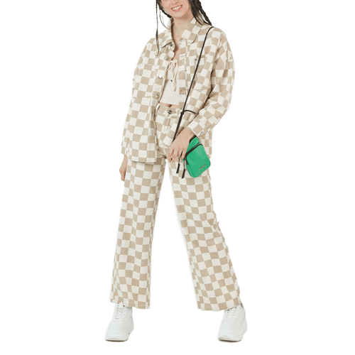 Chaqueta Cotton Oversize Square Full Print