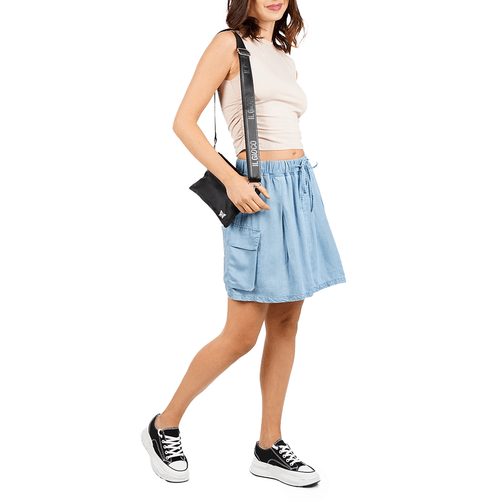 Falda Short Denim Cargo