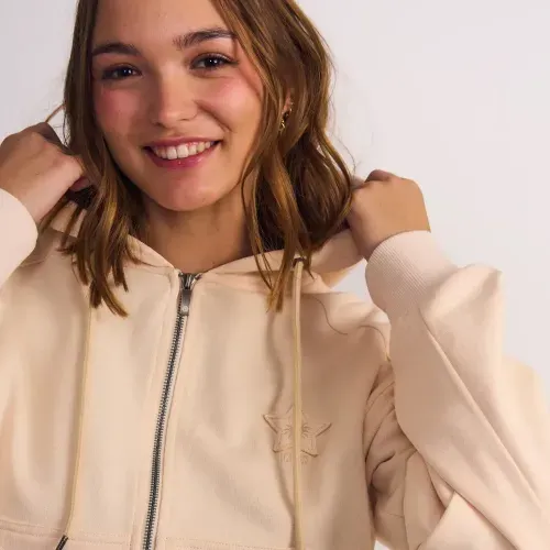 Polerón Hoodie Full Zipper Parche Frontal