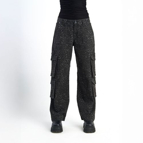 Pantalón Il Gioco Street Cargo Leopardo Negro