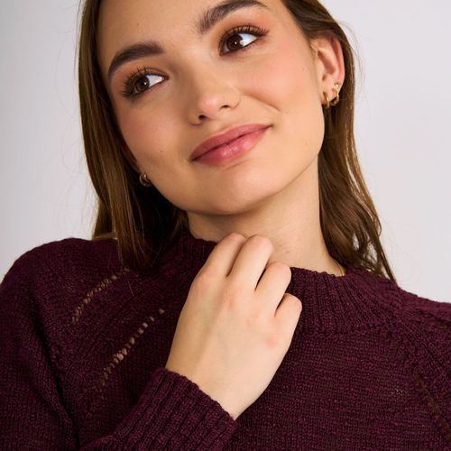 Sweater Regular Fit Detalle Calado