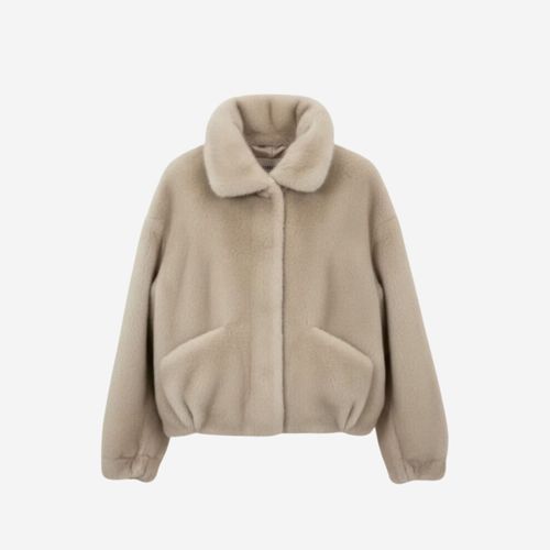 Abrigo Il Gioco Pelo Eco Cuello Alto