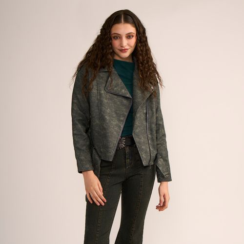 Chaqueta PU Biker Loose Fit