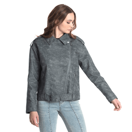 Chaqueta PU Biker Loose Fit