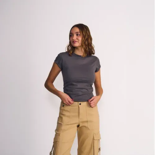 Polera Manga Corta Essentials Garment Dye