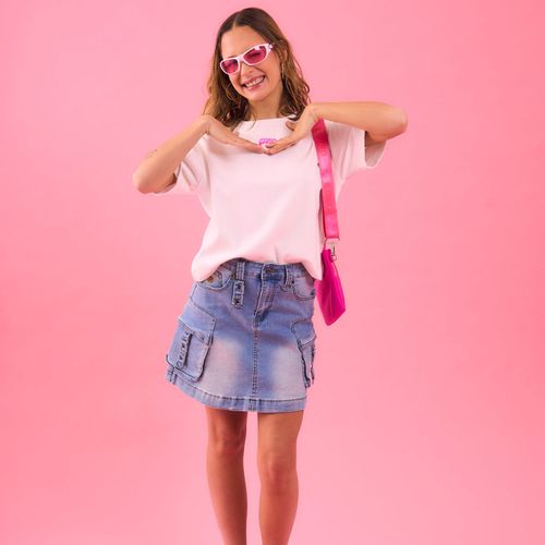 Falda Denim Bolsillos Cargo