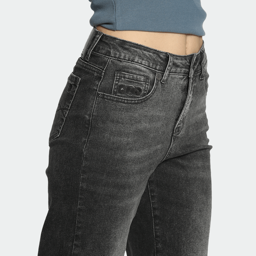 Jeans Straight Dark Gray Diseño Frontal
